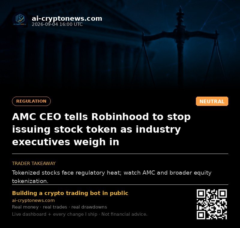 AMC CEO tells Robinhood to stop issuing stock token as industry executives weigh in