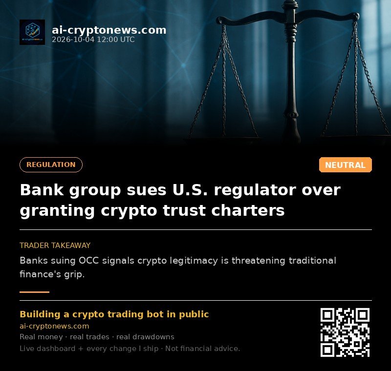 Bank group sues U.S. regulator over granting crypto trust charters