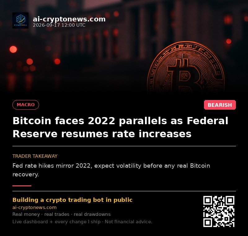Bitcoin faces 2022 parallels as Federal Reserve resumes rate increases