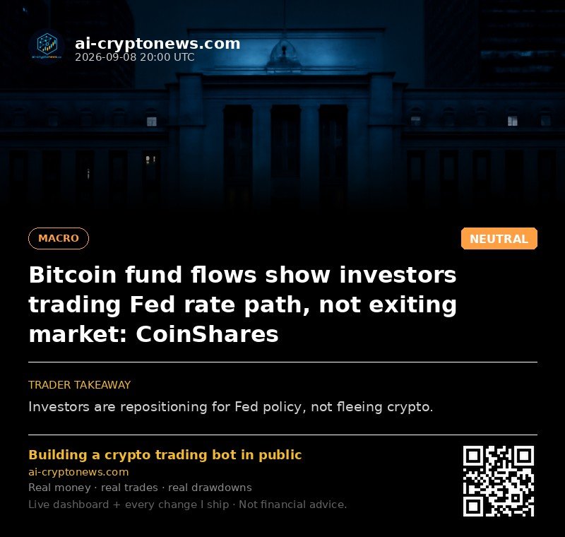 Bitcoin fund flows show investors trading Fed rate path, not exiting market: CoinShares