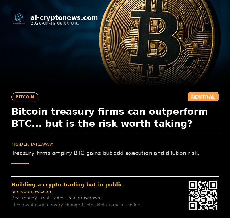 Bitcoin treasury firms can outperform BTC... but is the risk worth taking?