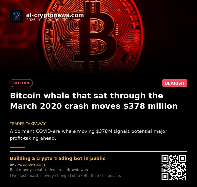 Bitcoin whale that sat through the March 2020 crash moves $378 million