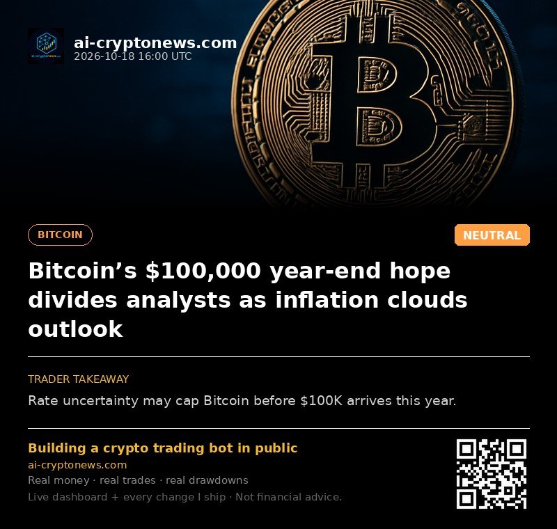 Bitcoin’s $100,000 year-end hope divides analysts as inflation clouds outlook