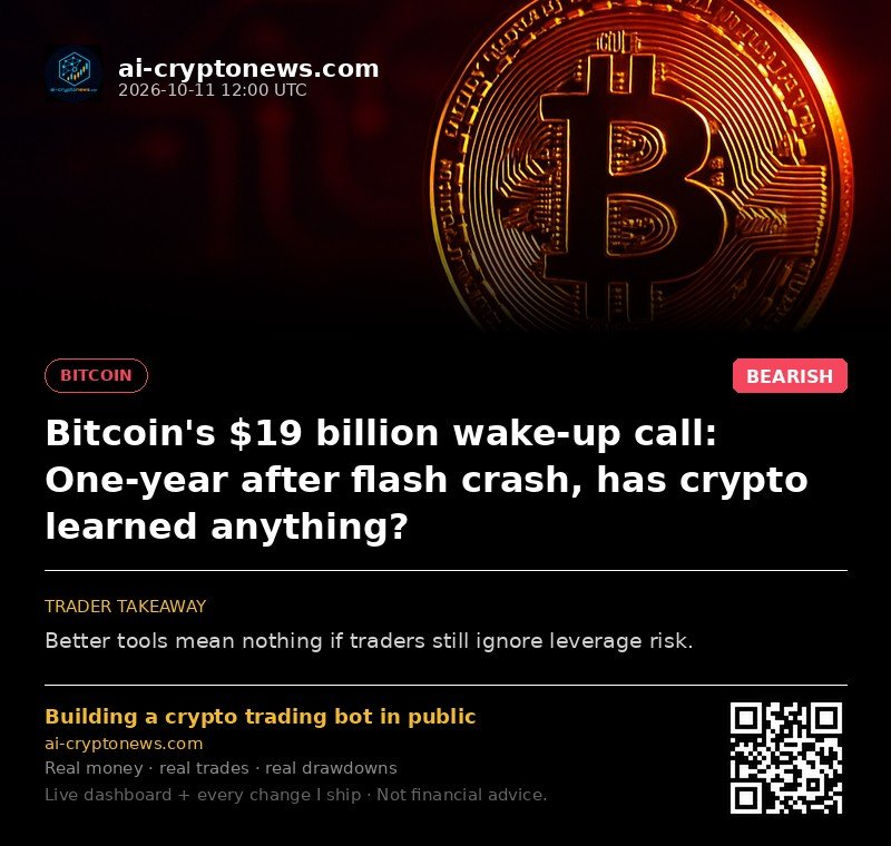 Bitcoin's $19 billion wake-up call: One-year after flash crash, has crypto learned anything?
