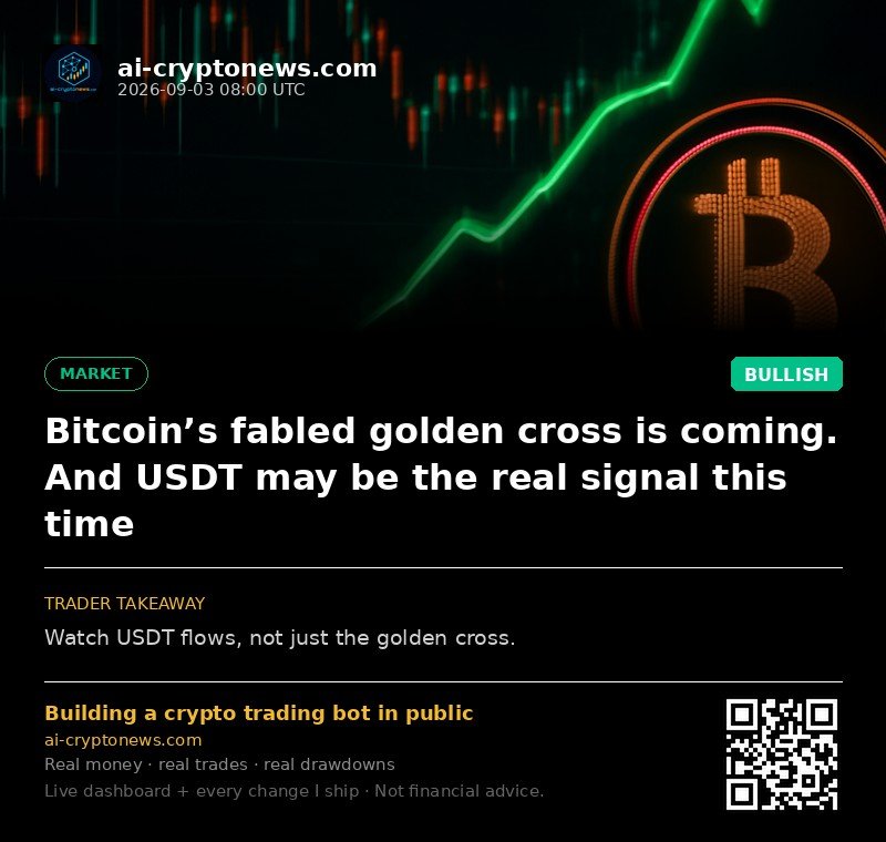 Bitcoin’s fabled golden cross is coming. And USDT may be the real signal this time