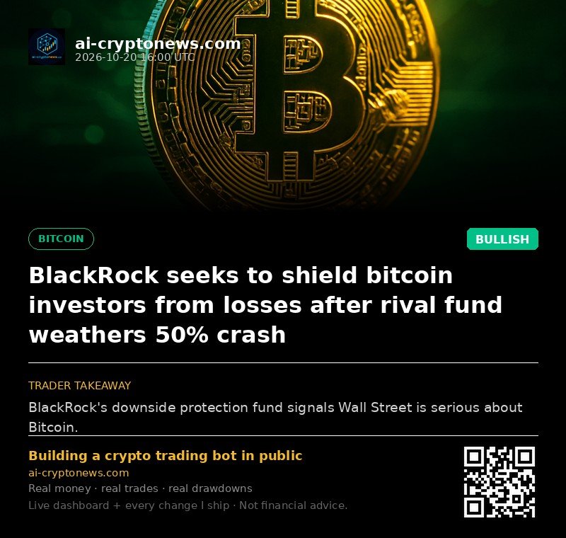 BlackRock seeks to shield bitcoin investors from losses after rival fund weathers 50% crash