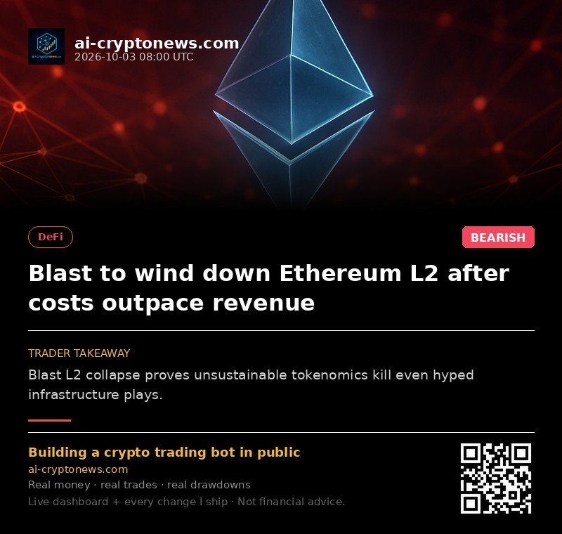 Blast to wind down Ethereum L2 after costs outpace revenue