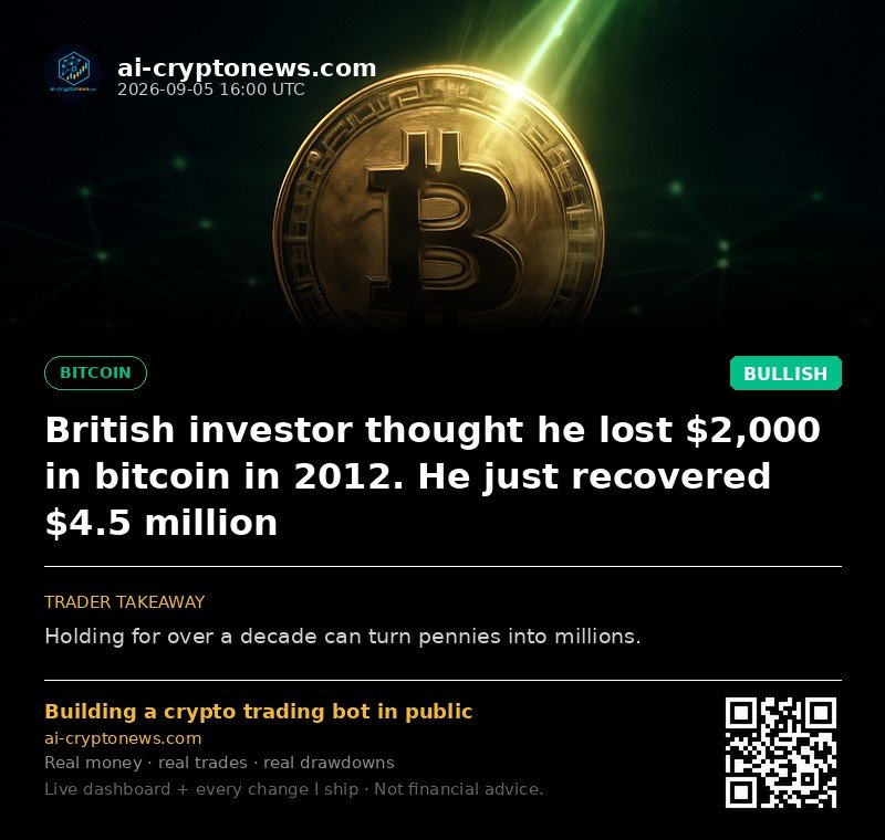 British investor thought he lost $2,000 in bitcoin in 2012. He just recovered $4.5 million