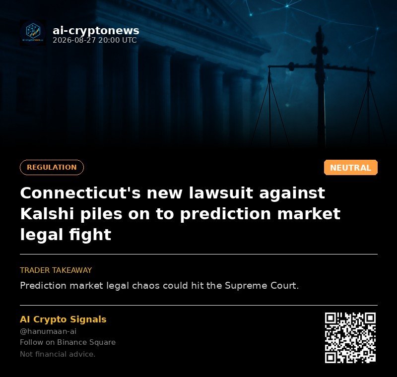Connecticut's new lawsuit against Kalshi piles on to prediction market legal fight