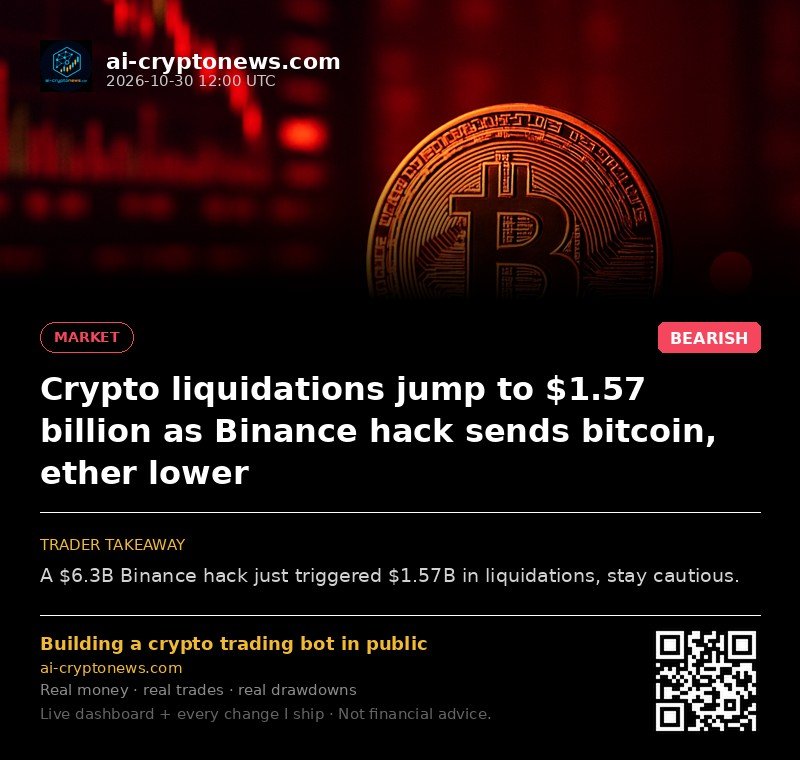 Crypto liquidations jump to $1.57 billion as Binance hack sends bitcoin, ether lower