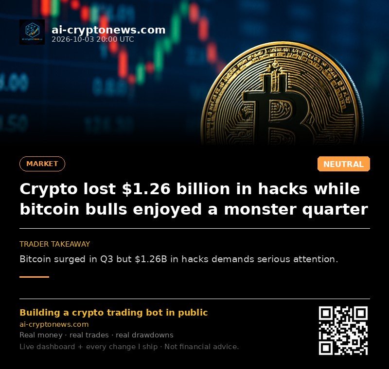 Crypto lost $1.26 billion in hacks while bitcoin bulls enjoyed a monster quarter