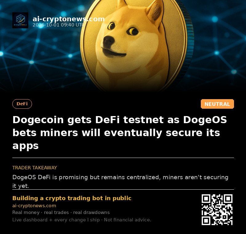 Dogecoin gets DeFi testnet as DogeOS bets miners will eventually secure its apps