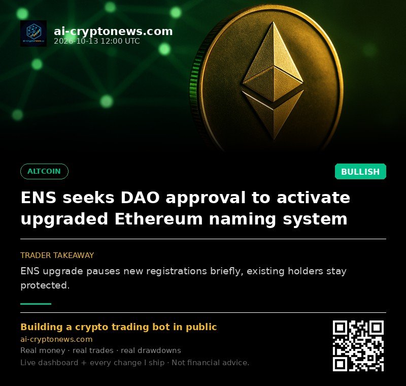 ENS seeks DAO approval to activate upgraded Ethereum naming system