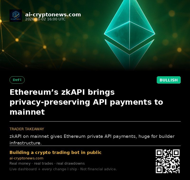 Ethereum’s zkAPI brings privacy-preserving API payments to mainnet