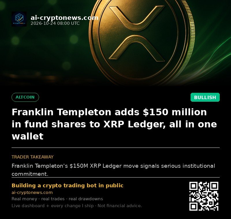 Franklin Templeton adds $150 million in fund shares to XRP Ledger, all in one wallet