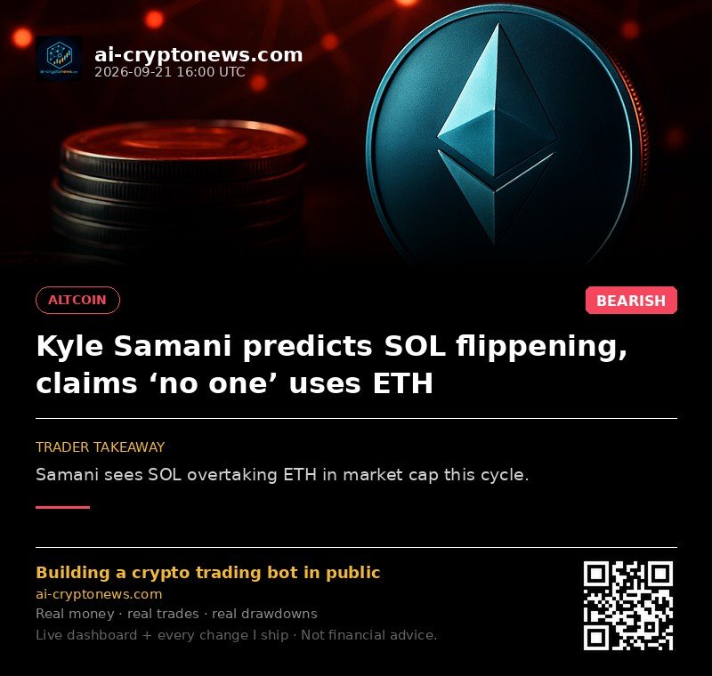 Kyle Samani predicts SOL flippening, claims ‘no one’ uses ETH