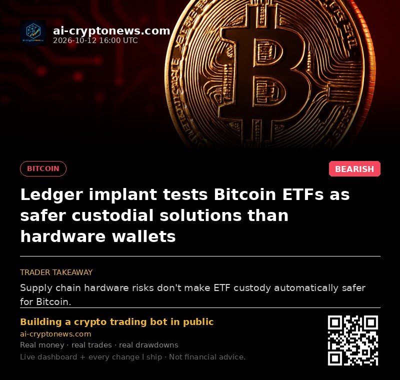 Ledger implant tests Bitcoin ETFs as safer custodial solutions than hardware wallets