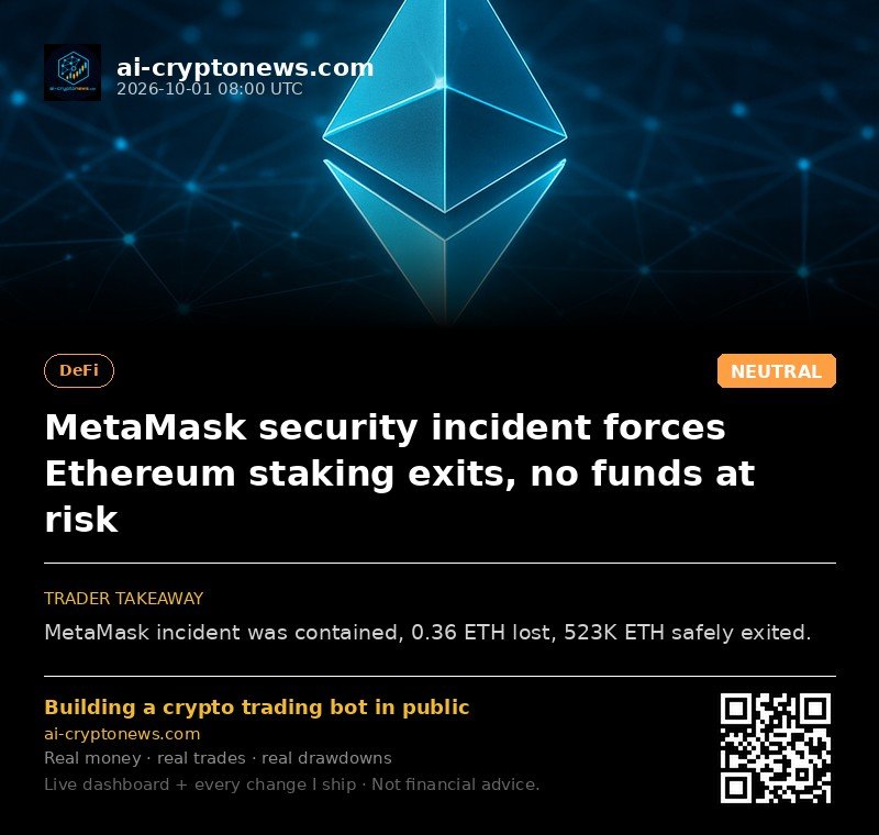 MetaMask security incident forces Ethereum staking exits, no funds at risk
