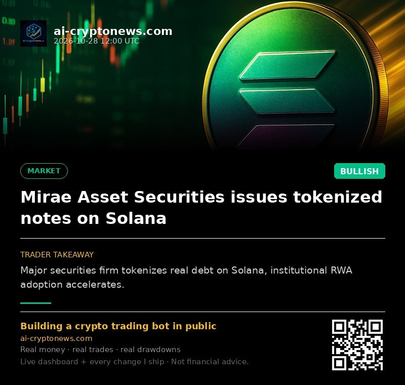 Mirae Asset Securities issues tokenized notes on Solana