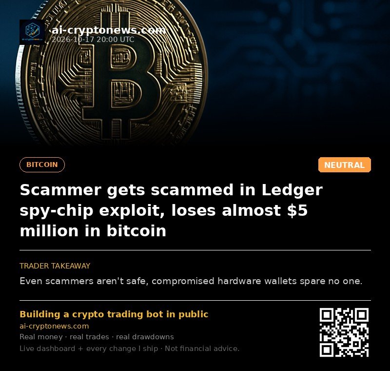 Scammer gets scammed in Ledger spy-chip exploit, loses almost $5 million in bitcoin