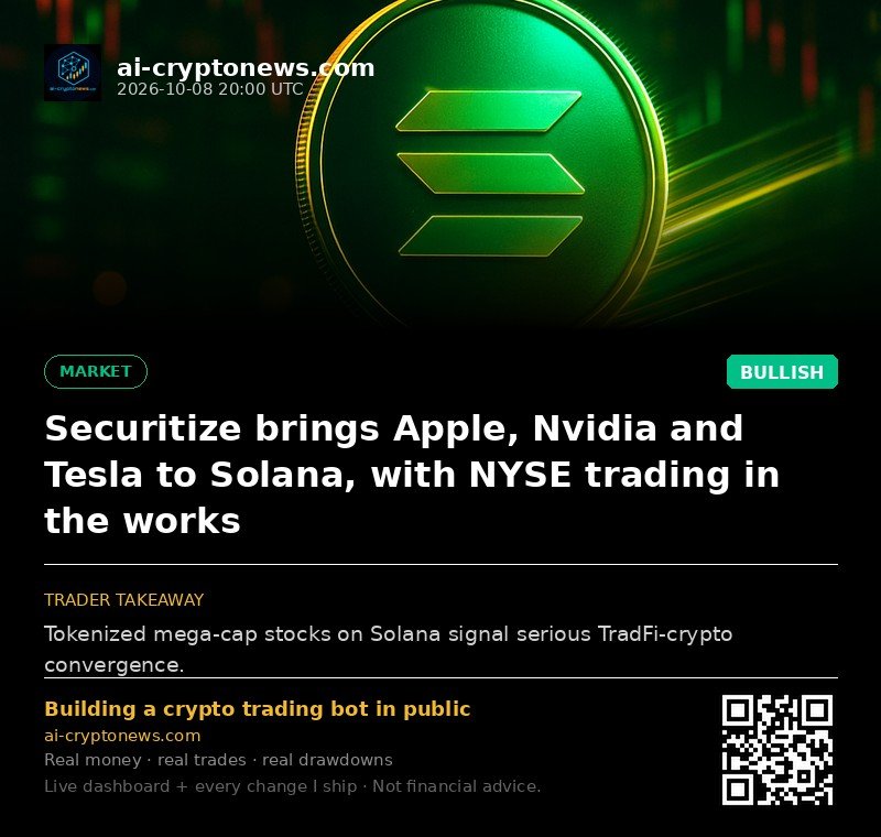 Securitize brings Apple, Nvidia and Tesla to Solana, with NYSE trading in the works