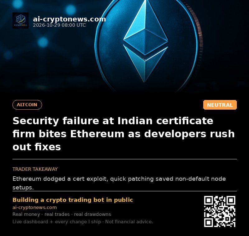 Security failure at Indian certificate firm bites Ethereum as developers rush out fixes
