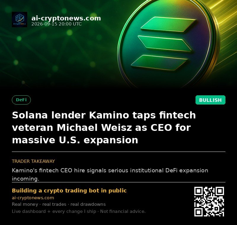 Solana lender Kamino taps fintech veteran Michael Weisz as CEO for massive U.S. expansion