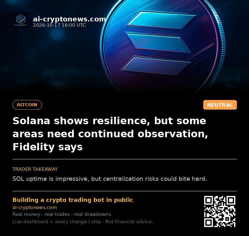 Solana shows resilience, but some areas need continued observation, Fidelity says