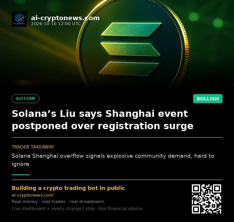 Solana’s Liu says Shanghai event postponed over registration surge