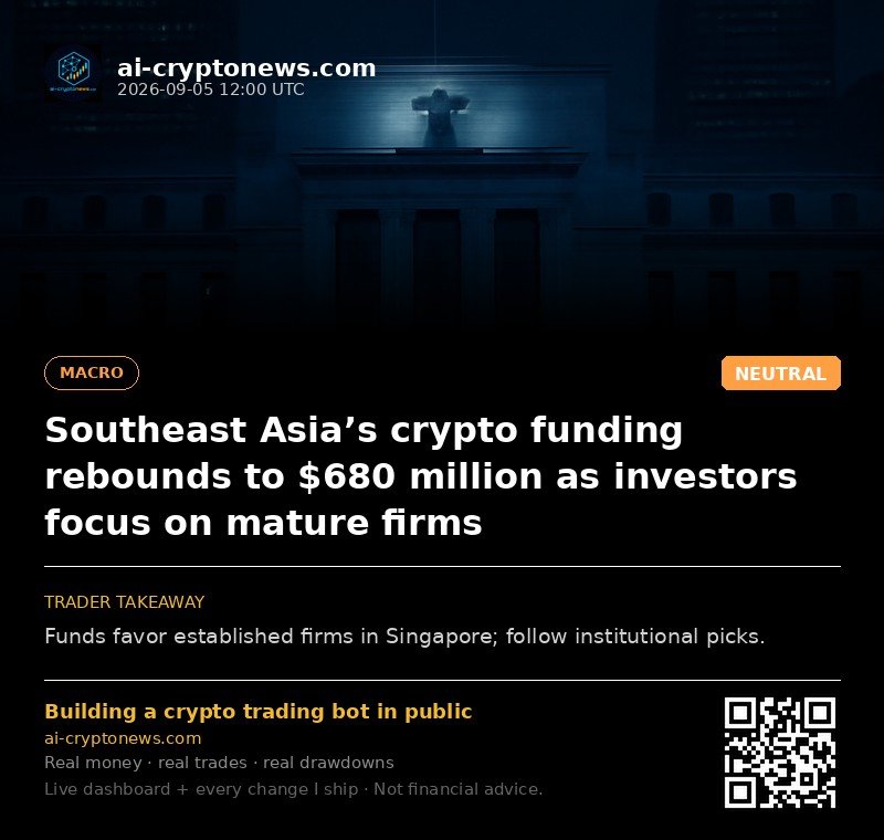 Southeast Asia’s crypto funding rebounds to $680 million as investors focus on mature firms