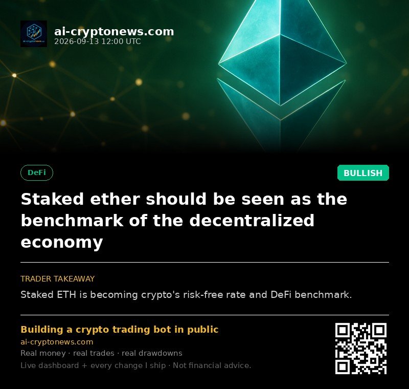 Staked ether should be seen as the benchmark of the decentralized economy