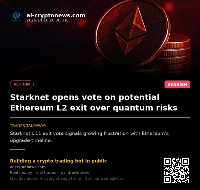 Starknet opens vote on potential Ethereum L2 exit over quantum risks