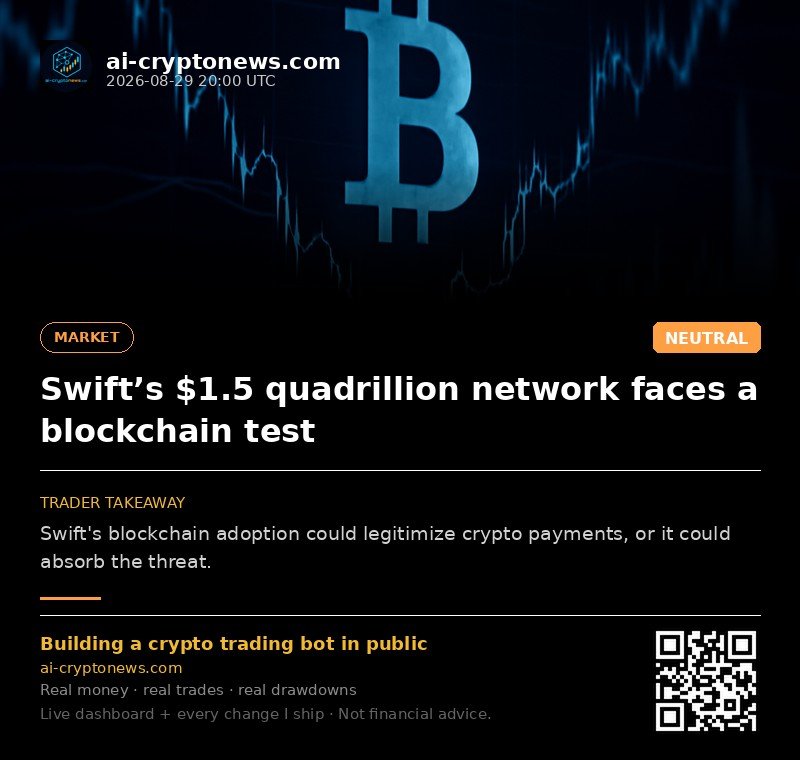 Swift’s $1.5 quadrillion network faces a blockchain test