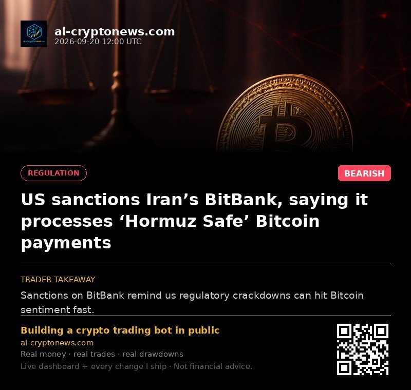 US sanctions Iran’s BitBank, saying it processes ‘Hormuz Safe’ Bitcoin payments
