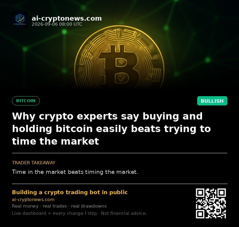 Why crypto experts say buying and holding bitcoin easily beats trying to time the market