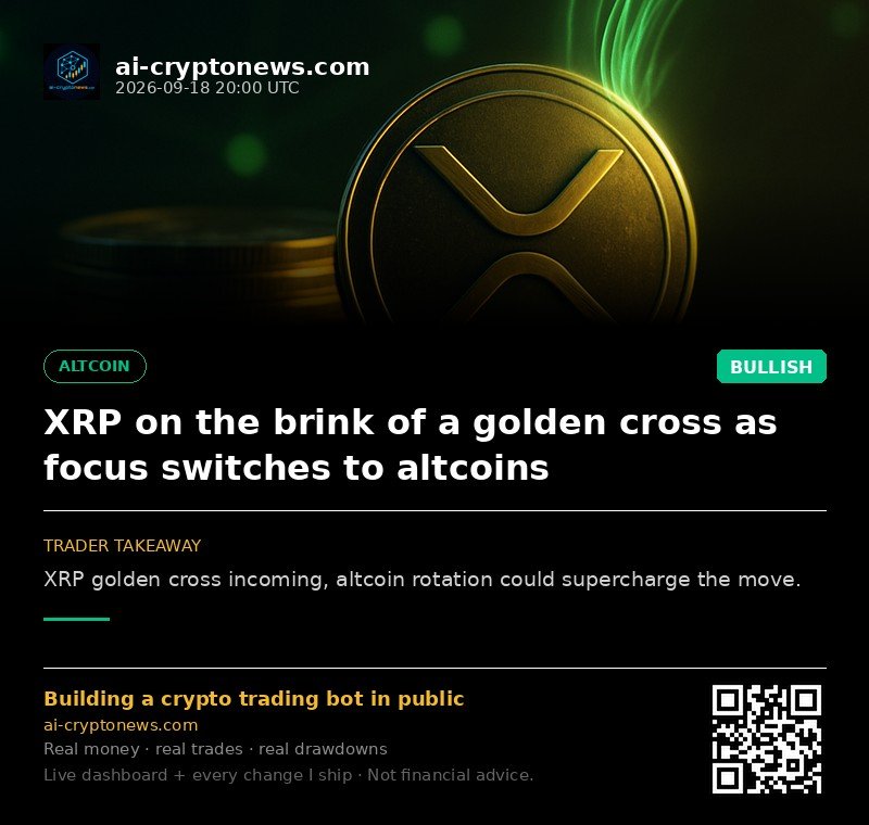 XRP on the brink of a golden cross as focus switches to altcoins